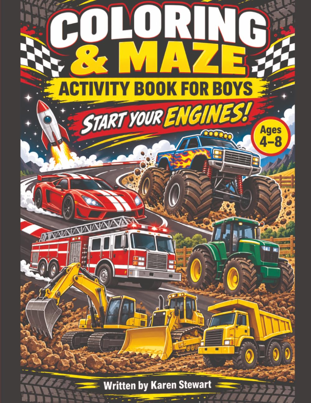 BOYS COLORING AND MAZE BOOK