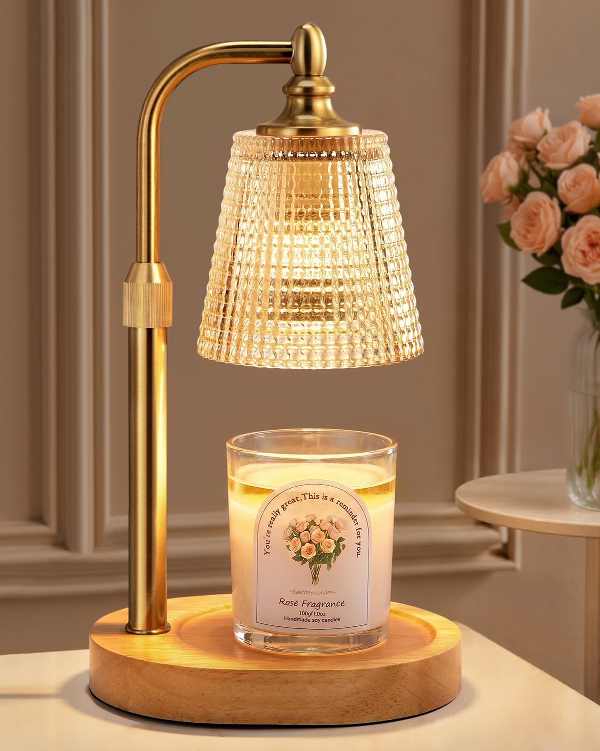 Amazon.com: Candle Warmer Lamp with Timer,Birthday Gifts for Women Mom Home Decor | Adjustable Height Dimmable,Office Bedroom Living Room Halloween Decorations,House Warming Gifts,Wax Melt Warmer,Gold : Home & Kitchen