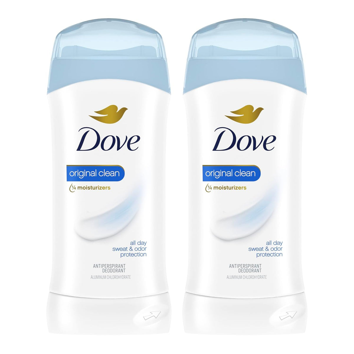 Amazon.com : Dove Antiperspirant Deodorant Stick Original Clean 2.6 oz 2PK | All Day Underarm Sweat & Odor Protection for Women. Invisible Solid : Beauty & Personal Care