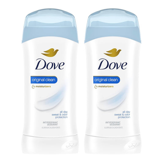 Amazon.com : Dove Antiperspirant Deodorant Stick Original Clean 2.6 oz 2PK | All Day Underarm Sweat & Odor Protection for Women. Invisible Solid : Beauty & Personal Care