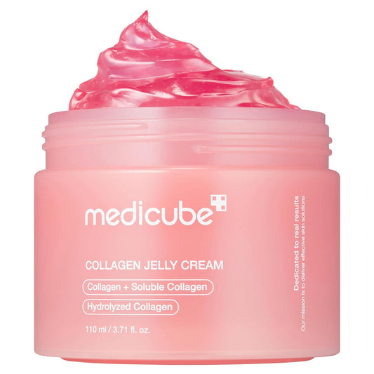 Amazon.com: medicube Jelly Cream with Collagen & Niacinamide, 3.71 fl.oz | Freeze-Dried Hydrolyzed Collagen for Skin Barrier Hydration & 24H Glow - Plumper, Firmer looking skin, 3.71 fl.oz : Beauty & Personal Care