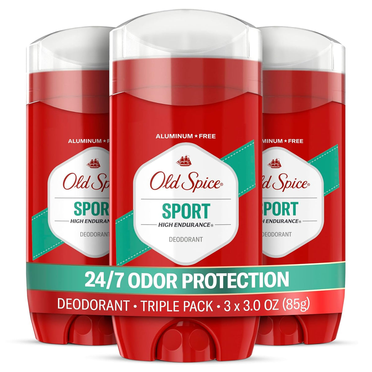 Amazon.com : Old Spice Deodorant for Men, Aluminum Free, Sport Scent, 3.0 oz, Pack of 3 | High Endurance Collection | 24/7 Odor Protection | 24/7 Freshness and Long-Lasting Scent : Beauty & Personal Care