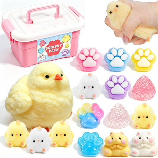 Squishy Toys, 13-Piece Fun Box