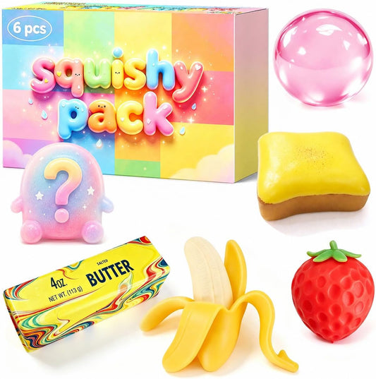 Squishy Toys, 6-Piece Box