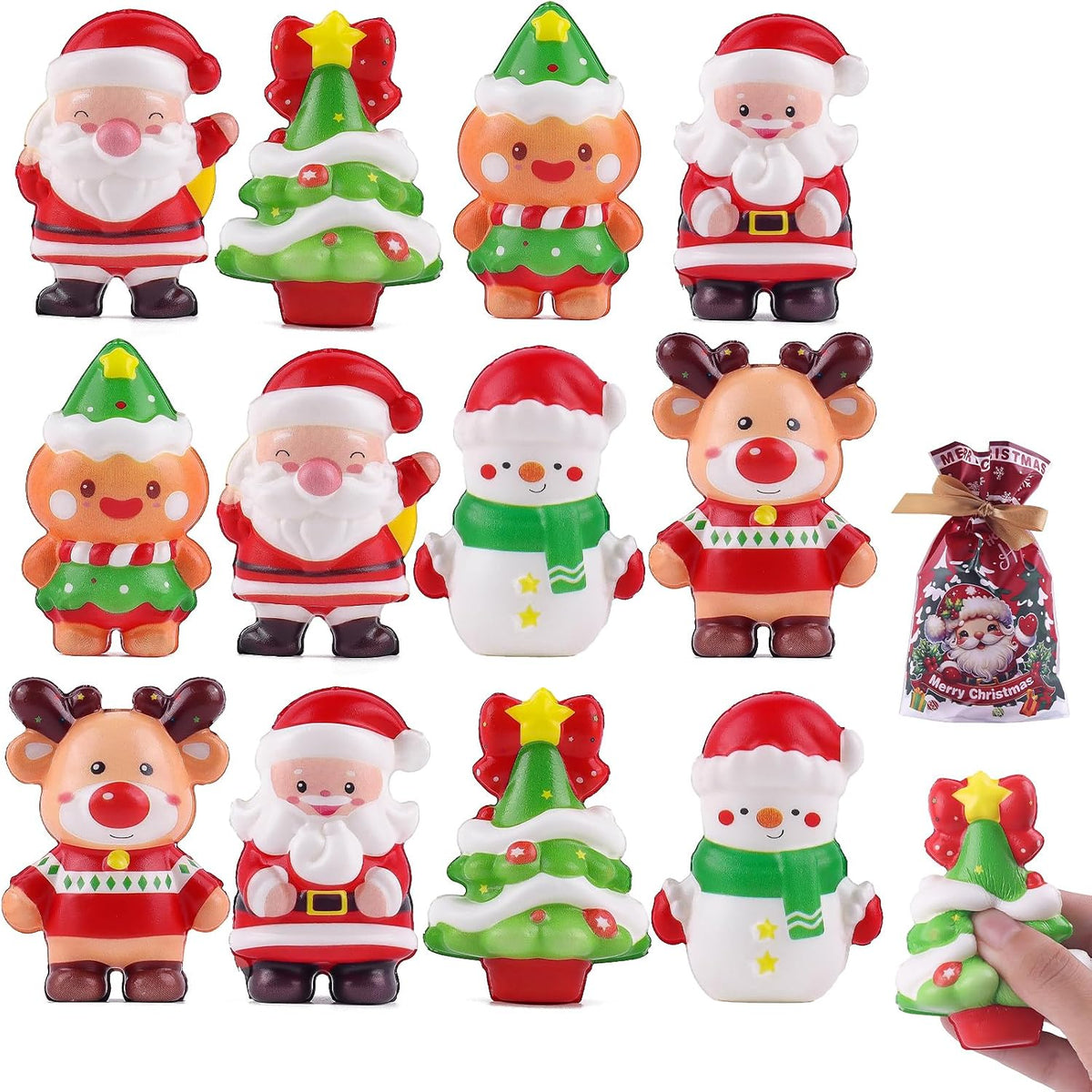 SQUISHY 12 PIECE CHRISTMAS