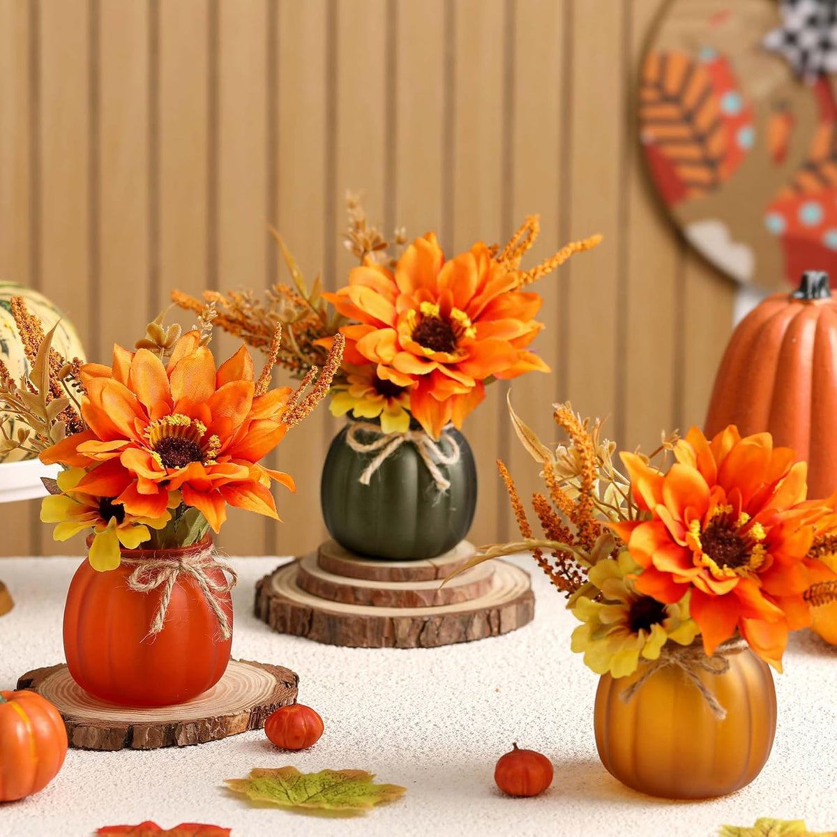 3 PIECES PUMPKIN CUPS