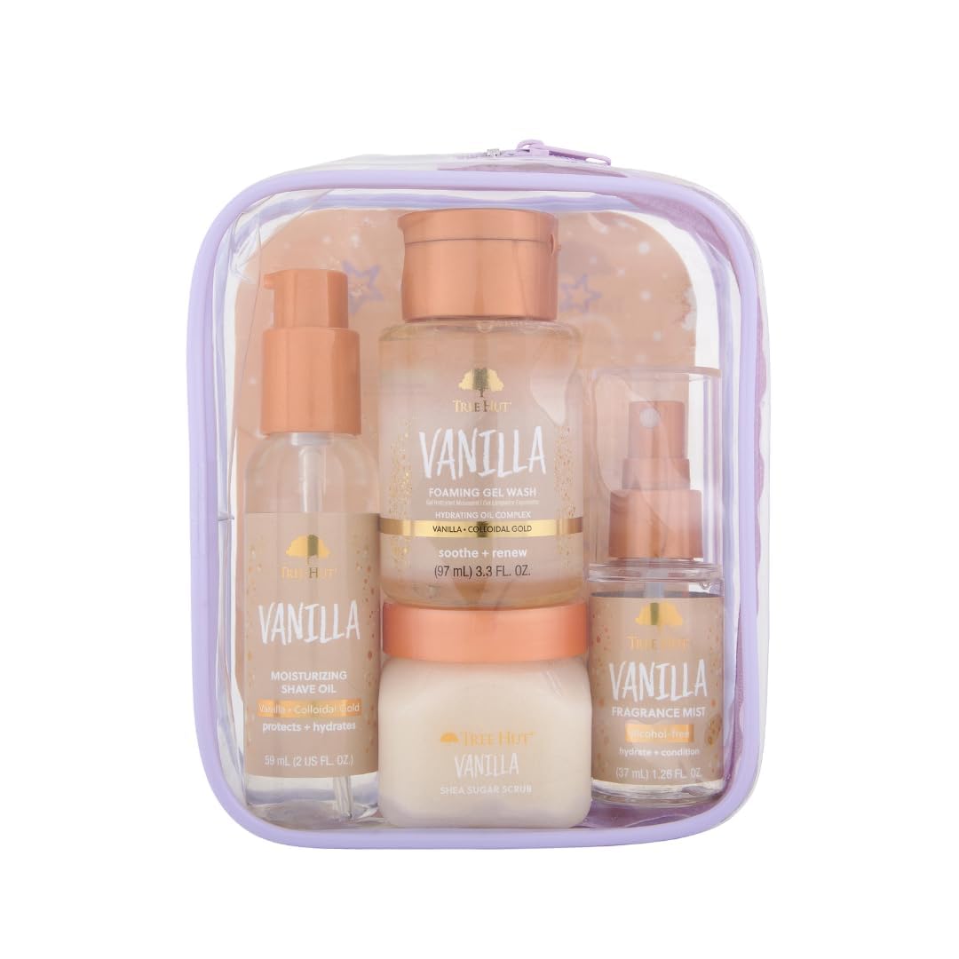 TREE HUT VANILLA EVERYTHING SHOWER GIFT SET OF 4