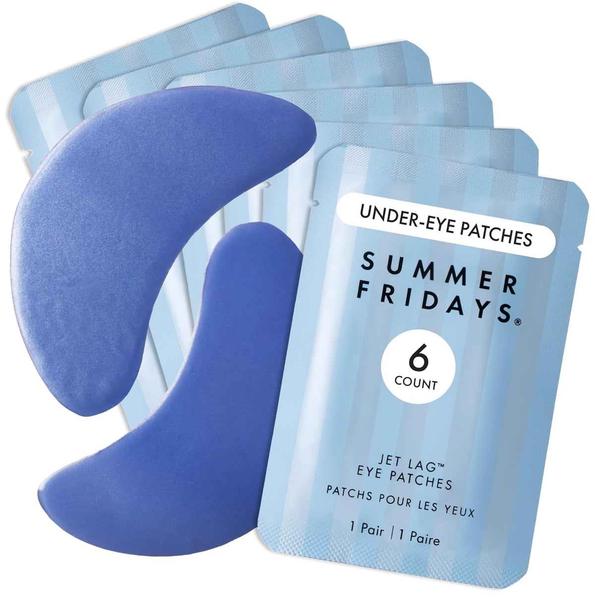 Summer Fridays Jet Lag Hydrating Eye Patches, 6 Pairs